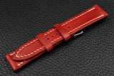 THOS Italian Red Leather Watch Strap