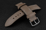 Italian Grey Half Padded Leather Watch Strap