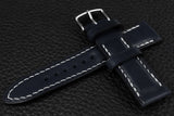 Italian Navy Half Padded Leather Watch Strap
