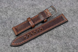Horween Chromexcel Brown Full Stitch Leather Watch Strap
