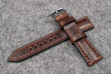 Horween Chromexcel Brown Half Padded Leather Watch Strap