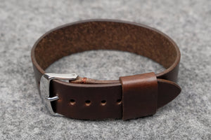 Horween Chromexcel Brown Wide Pass Through Leather Strap