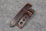Horween Chromexcel Brown Unlined Rally Leather Watch Strap