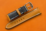 Epsom Gold Half Padded Leather Watch Strap