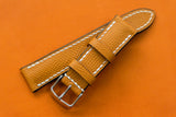 Epsom Gold Half Padded Leather Watch Strap
