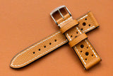 RM: Epsom Gold Racing Watch Strap (20/18)