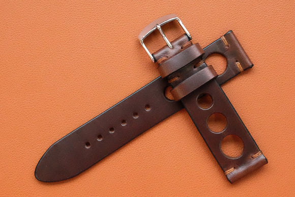 RM: Horween Chromexcel Brown Unlined Rally Watch Strap (21/20)