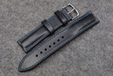 Horween Chromexcel Navy Half Padded Leather Watch Strap