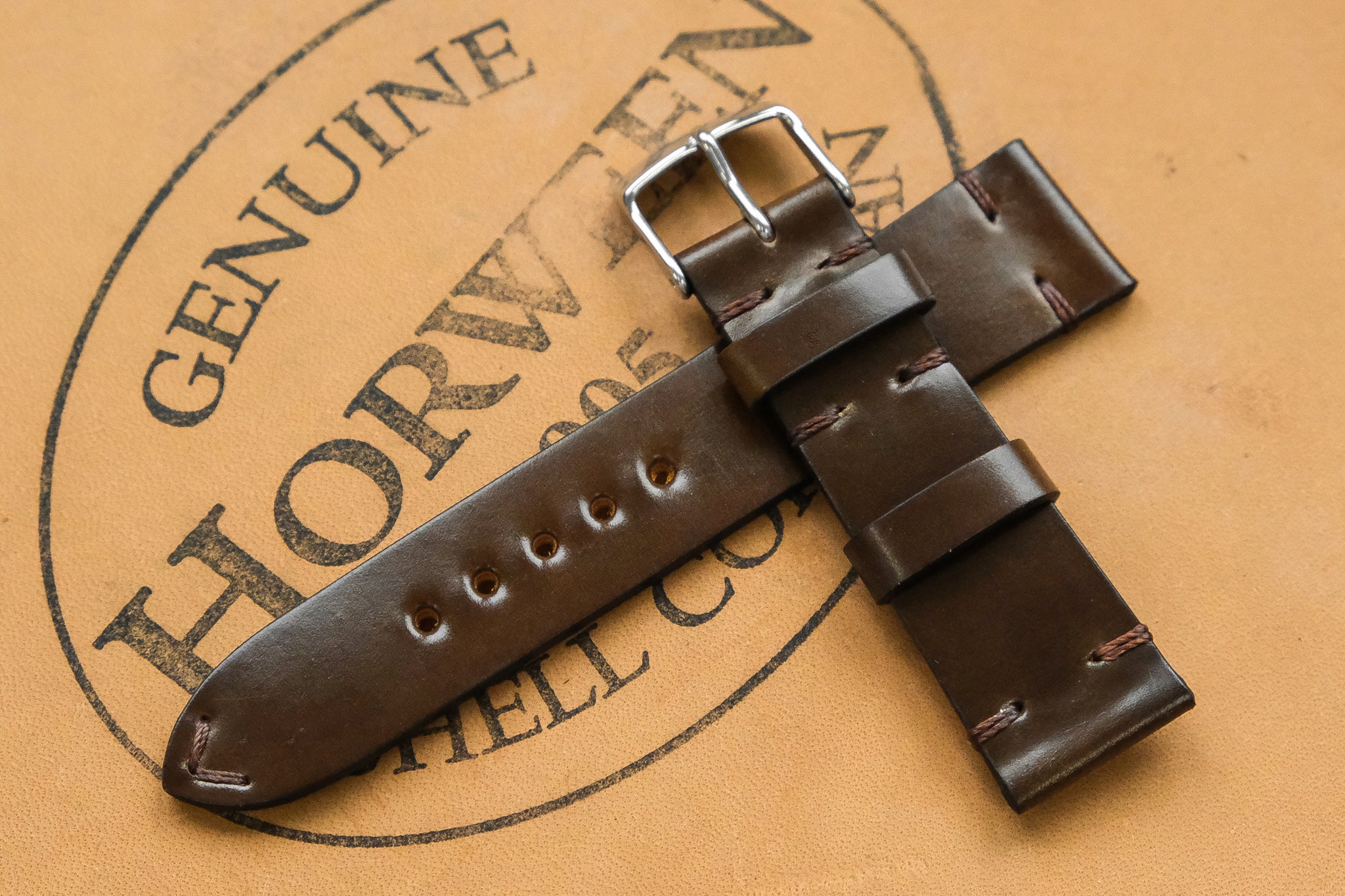 Horween Shell Cordovan Armagnac Unlined Top Stitch Leather