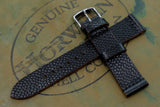 RM: Horween Shell Cordovan Black Basketball Unlined Top Stitch Strap (20/18)