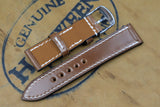 Horween Shell Cordovan Bourbon Full Stitch Leather Watch Strap