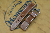 Horween Shell Cordovan Bourbon Full Stitch Leather Watch Strap