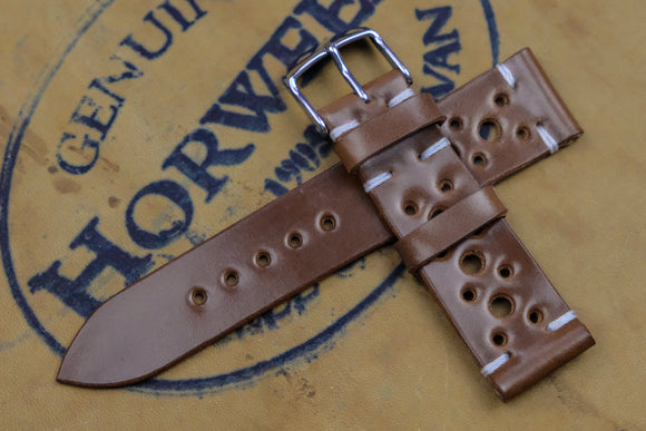 RM: Horween Shell Cordovan Bourbon Unlined Racing Strap (20/18)