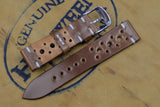 Horween Shell Cordovan Bourbon Unlined Racing Leather Watch Strap