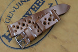 Horween Shell Cordovan Bourbon Unlined Racing Leather Watch Strap