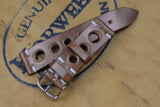 Horween Shell Cordovan Bourbon Unlined Rally Leather Watch Strap