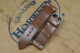 Horween Shell Cordovan Bourbon Unlined Side Stitch Leather Watch Strap