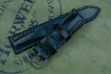 Horween Shell Cordovan Dark Green Half Padded FS Leather Watch Strap
