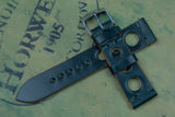 Horween Shell Cordovan Dark Green Unlined Rally Leather Watch Strap