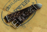 Horween Shell Cordovan Dark Cognac Unlined Racing Leather Watch Strap