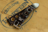 Horween Shell Cordovan Dark Cognac Unlined Rally Leather Watch Strap