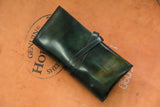 Horween Shell Cordovan Marbled Black Dual Watch Pouch