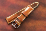 Horween Shell Cordovan Marbled Colour 8 Half Padded FS Leather Watch Strap