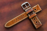 Horween Shell Cordovan Marbled Colour 8 Racing Leather Watch Strap