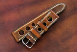 Horween Shell Cordovan Marbled Colour 8 Rally Leather Watch Strap