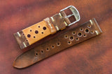 Horween Shell Cordovan Marbled Colour 8 Unlined Racing Leather Watch Strap