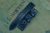 Horween Shell Cordovan Navy Racing Leather Watch Strap