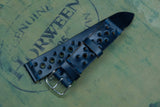 Horween Shell Cordovan Navy Unlined Racing Leather Watch Strap