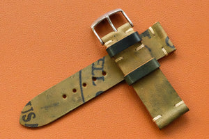 RM: Horween Shell Cordovan Reverse Black Unlined Side Stitch Watch Strap (21/20)
