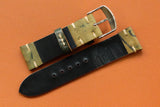 RM: Horween Shell Cordovan Reverse Black Unlined Side Stitch Watch Strap (21/20)