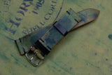 Horween Shell Cordovan Reverse Black Unlined Side Stitch Leather Watch Strap