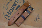 Horween Shell Cordovan Reverse Colour 8 Unlined Side Stitch Leather Watch Strap