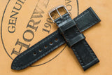 The House Of Straps | Horween Shell Cordovan Tumbled Black Strap