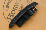 The House Of Straps | Horween Shell Cordovan Tumbled Black Strap