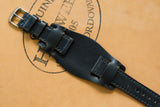 The House Of Straps: Horween Shell Cordovan Tumbled Black Bund Strap