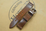 Horween Shell Cordovan Bourbon Unlined Top Stitch Leather Watch Strap