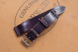 Horween Shell Cordovan Colour 8 Unlined Top Stitch Leather Watch Strap