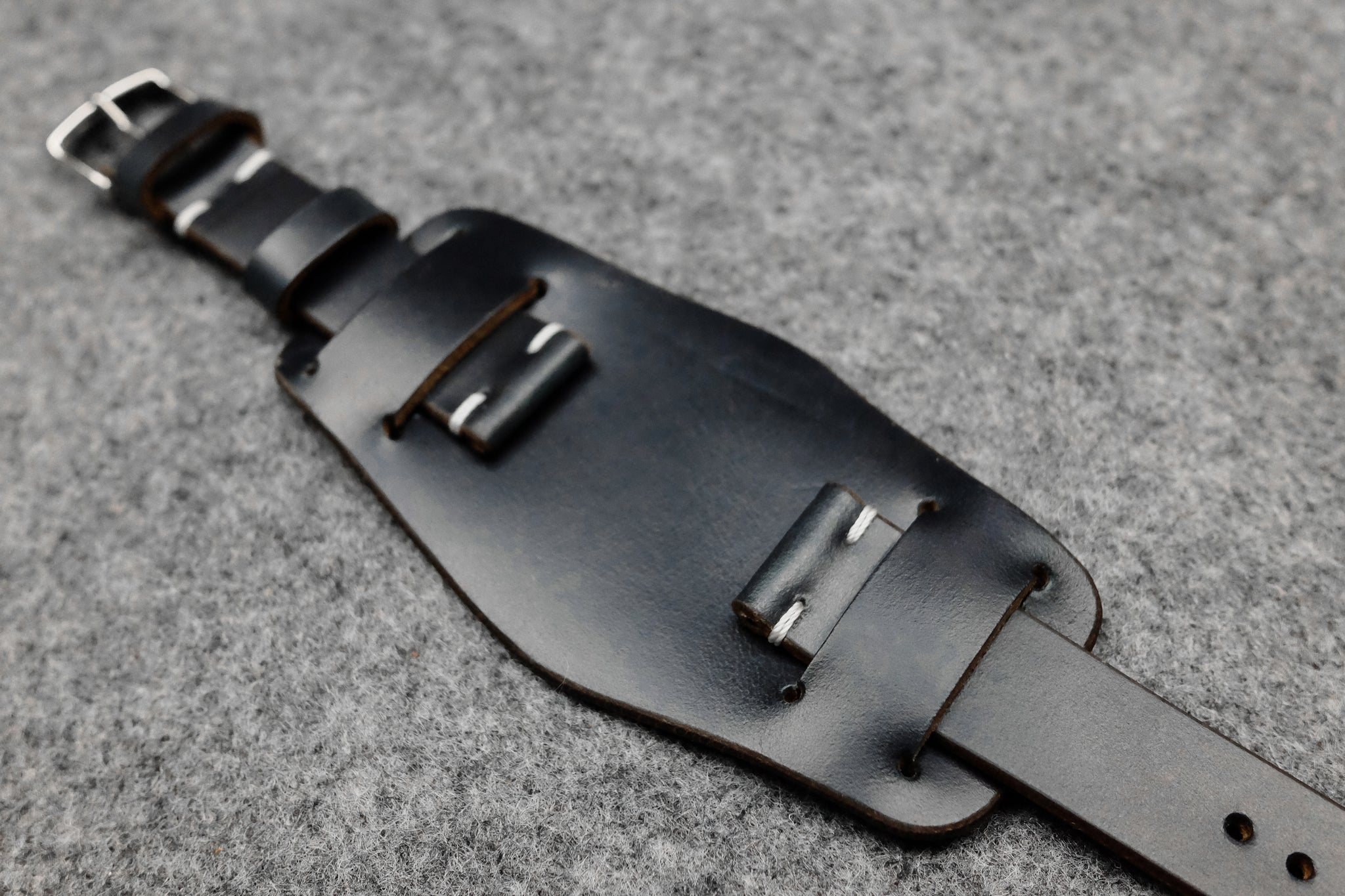 Horween Chromexcel Navy Unlined Racing Leather store Watch Strap