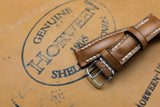 Horween Shell Cordovan Natural Half Padded FS Leather Watch Strap