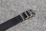 Horween Chromexcel Navy 3 Ring Pass Through Leather Strap