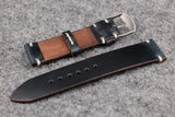 Horween Chromexcel Navy Unlined Side Stitch Leather Watch Strap