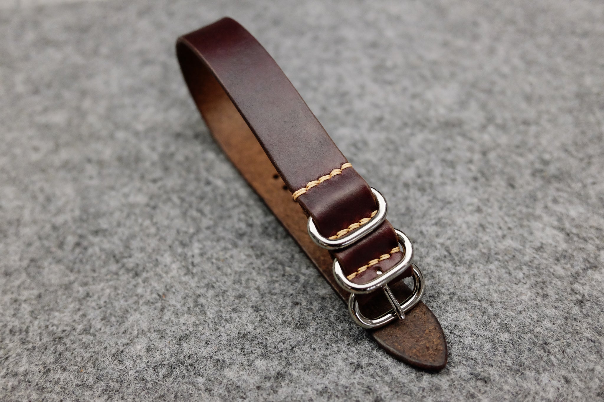Horween Chromexcel Burgundy Full Padded Leather Watch Strap – THE HOUSE OF  STRAPS