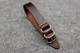 RM: Horween Chromexcel Burgundy 3 Ring Pass Through Leather Strap (18)