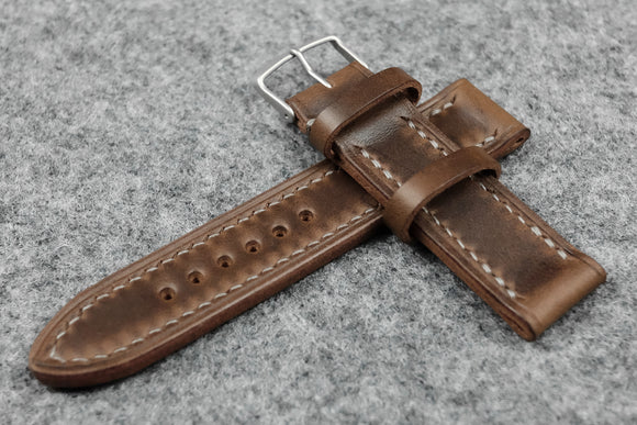 Natural | Thin Horween Leather Watch Strap | Hemsut