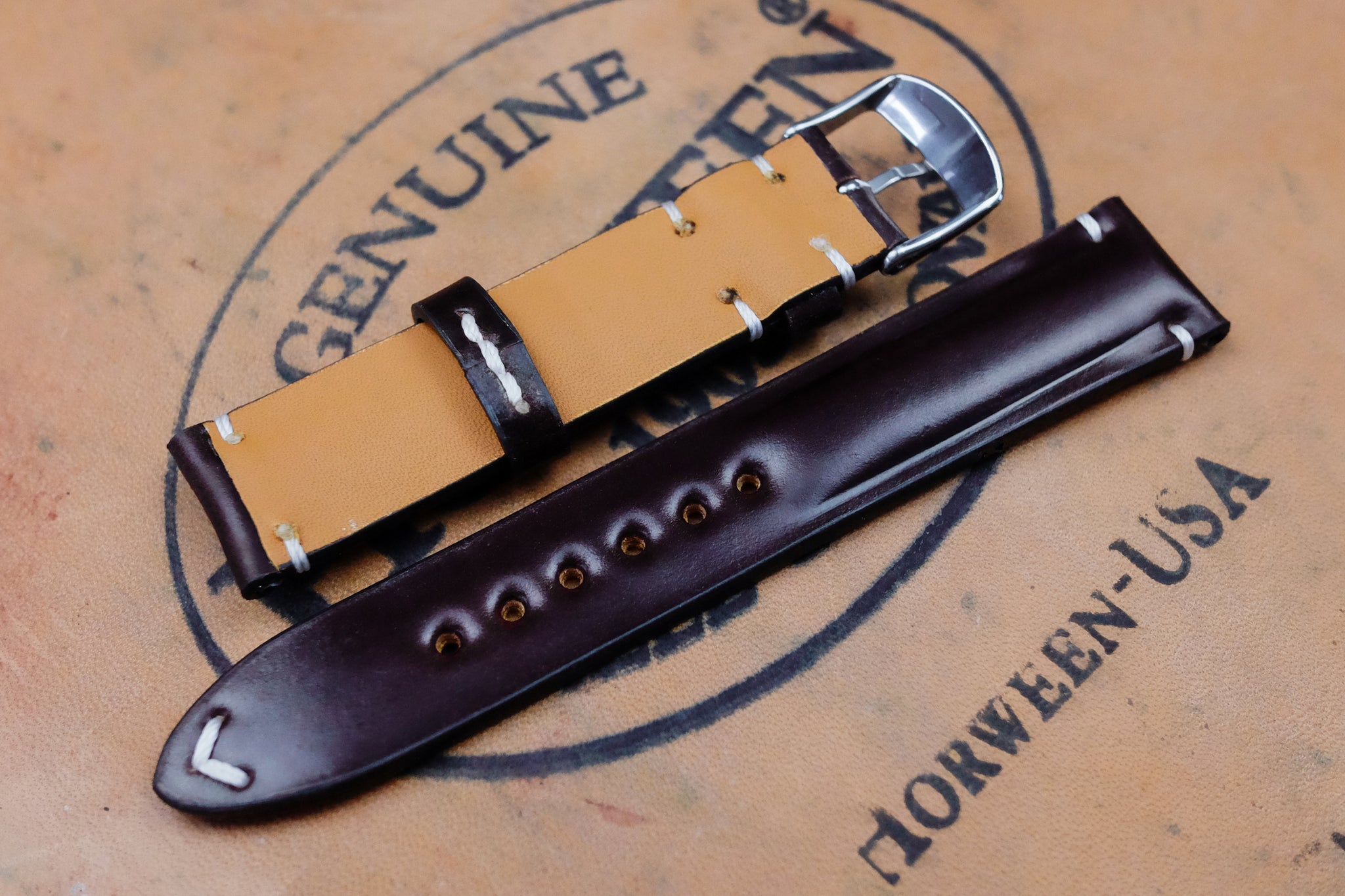 Horween shell cordovan ベルト 32/80 Genuine Horween Shell Cordovan Leather Belt 30 Mm. Width - Etsy