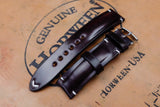 Horween Shell Cordovan Colour 8 Half Padded SS Leather Watch Strap